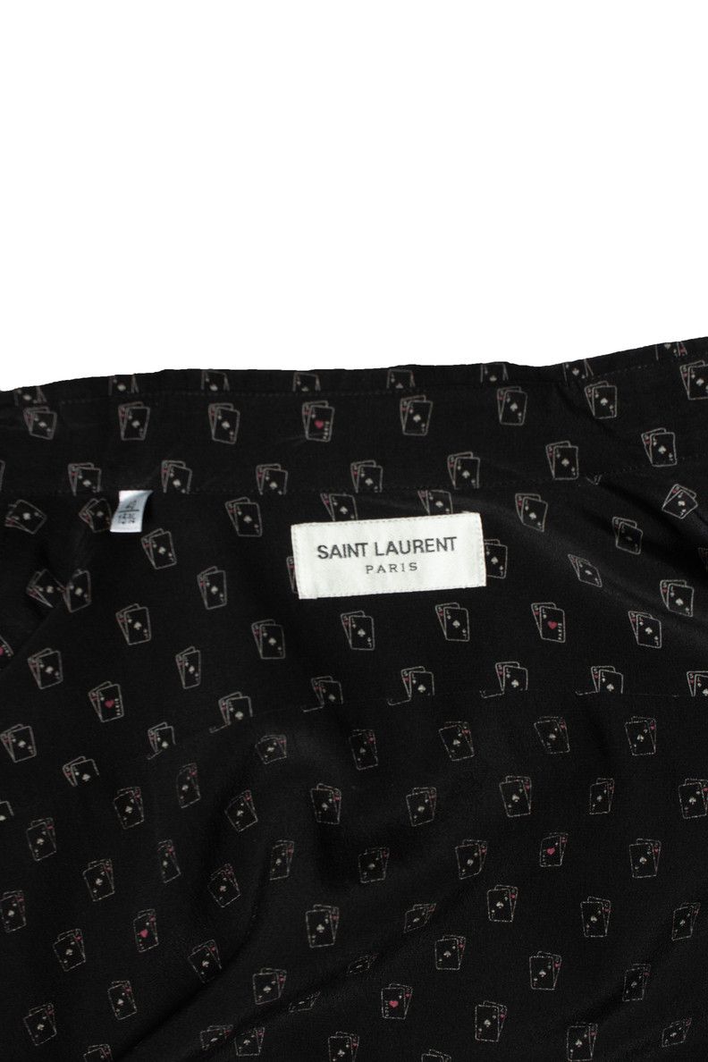 Saint Laurent Paris Saint Laurent, Poker card printed shirt in black Size US M / EU 48-50 / 2 - 5 Thumbnail