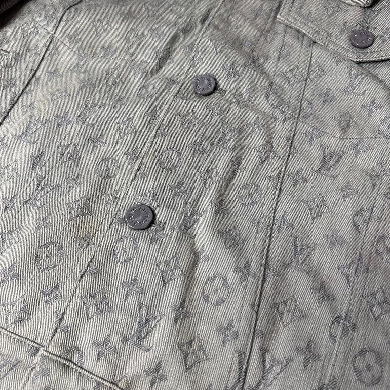 Louis Vuitton Louis Vuitton Grey dark-striped washed denim jacket 2505-Ne Size US L / EU 52-54 / 3 - 4 Thumbnail