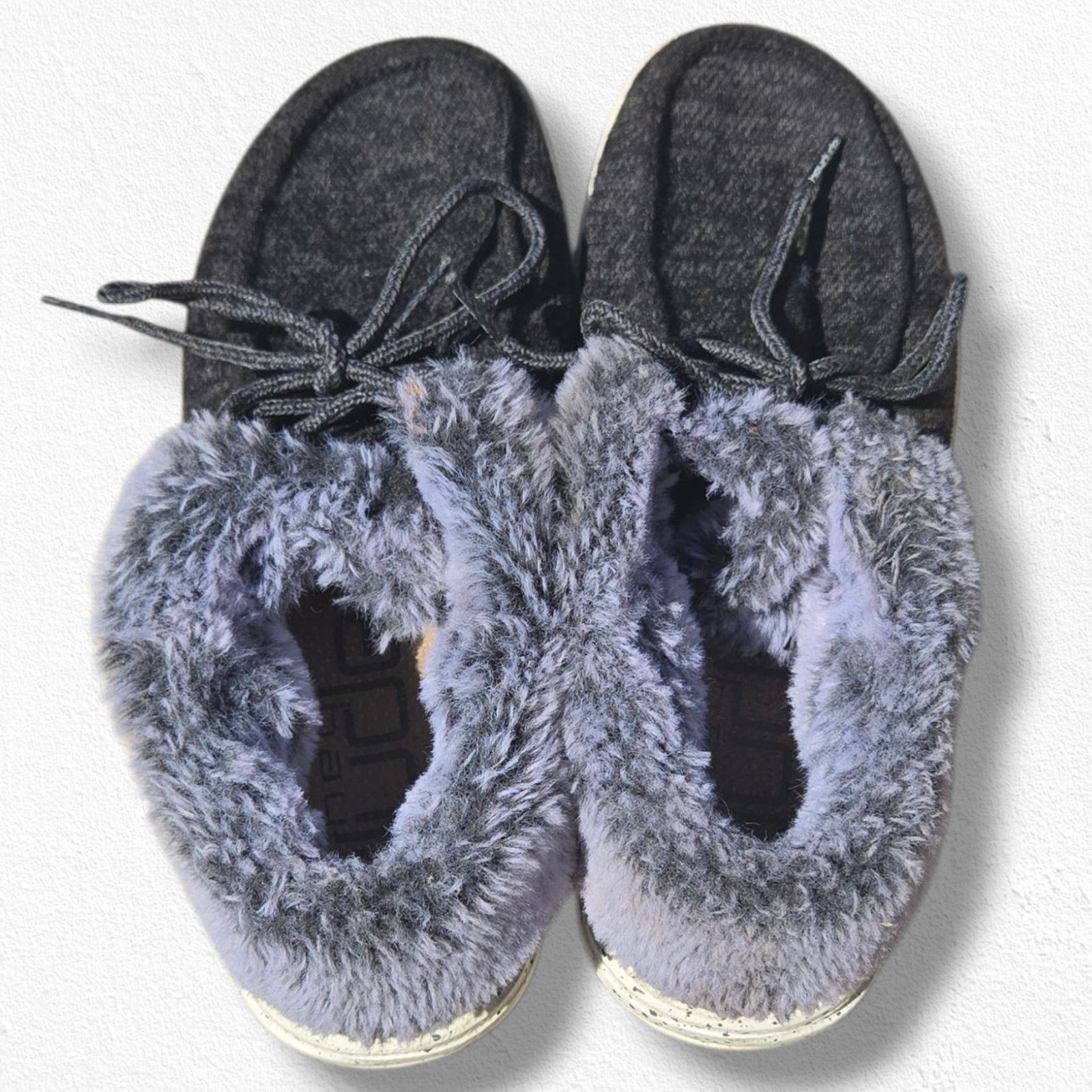 Other Hey Dude Britt Dark Gray Faux Fur Chukka Moccasins Size 7 Size US 7 / IT 37 - 5 Thumbnail