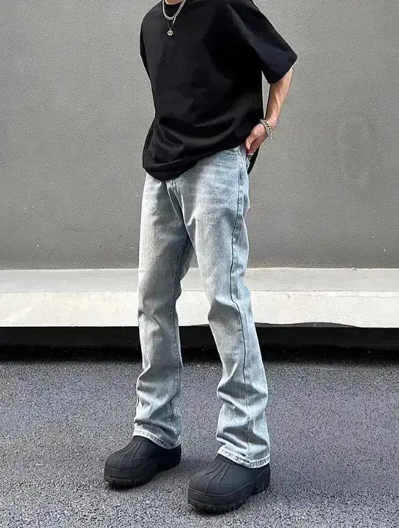 Japanese Brand Straight leg micro flared jeans Size US 30 / EU 46 - 5 Thumbnail