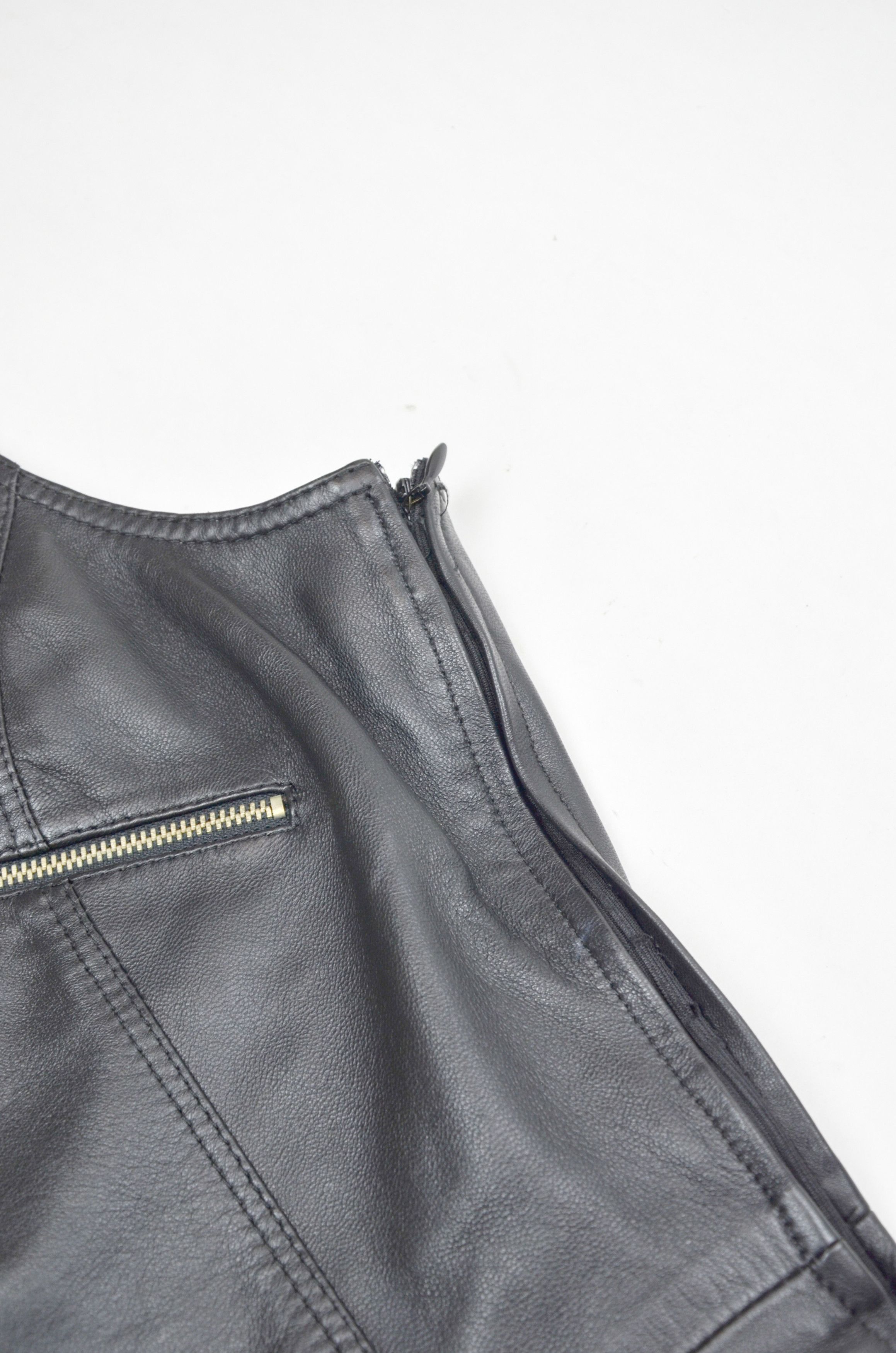 Versace × Versus Versace VERSUS VERSACE Rare Leather Mini Dress - S Size S / US 4 / IT 40 - 6 Thumbnail