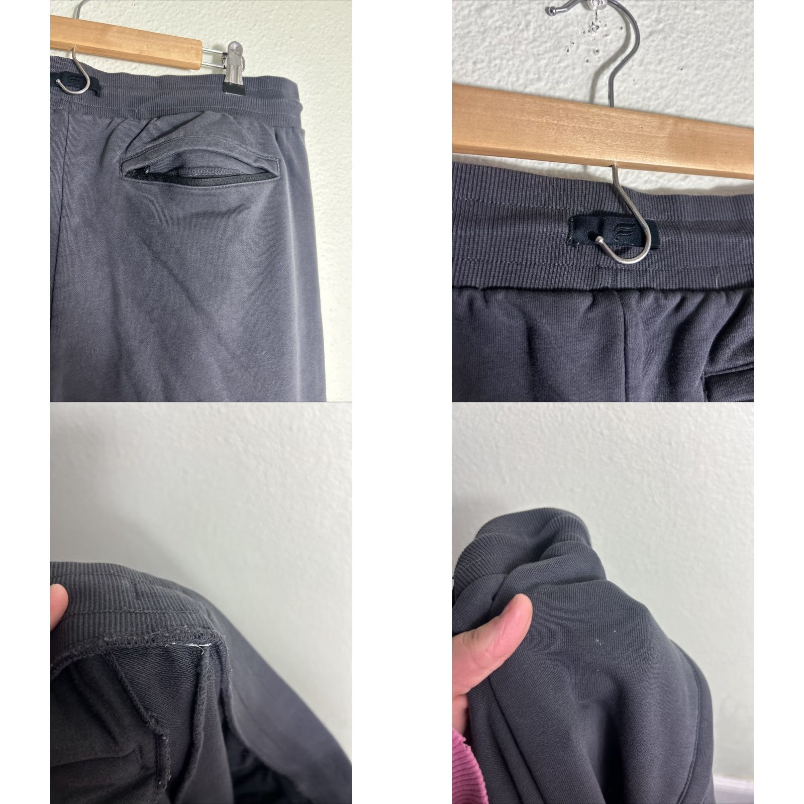 VonZipper Fablectics Men's Large 36x28 Charcoal Gray Jogger Zipper Pocket Sweatpants Size US 33 - 9 Thumbnail