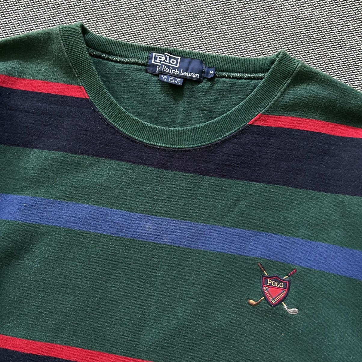 Polo Ralph Lauren POLO RALPH LAUREN Embroidery Logo Stripe Crewneck Sweatshirt Size US M / EU 48-50 / 2 - 6 Thumbnail