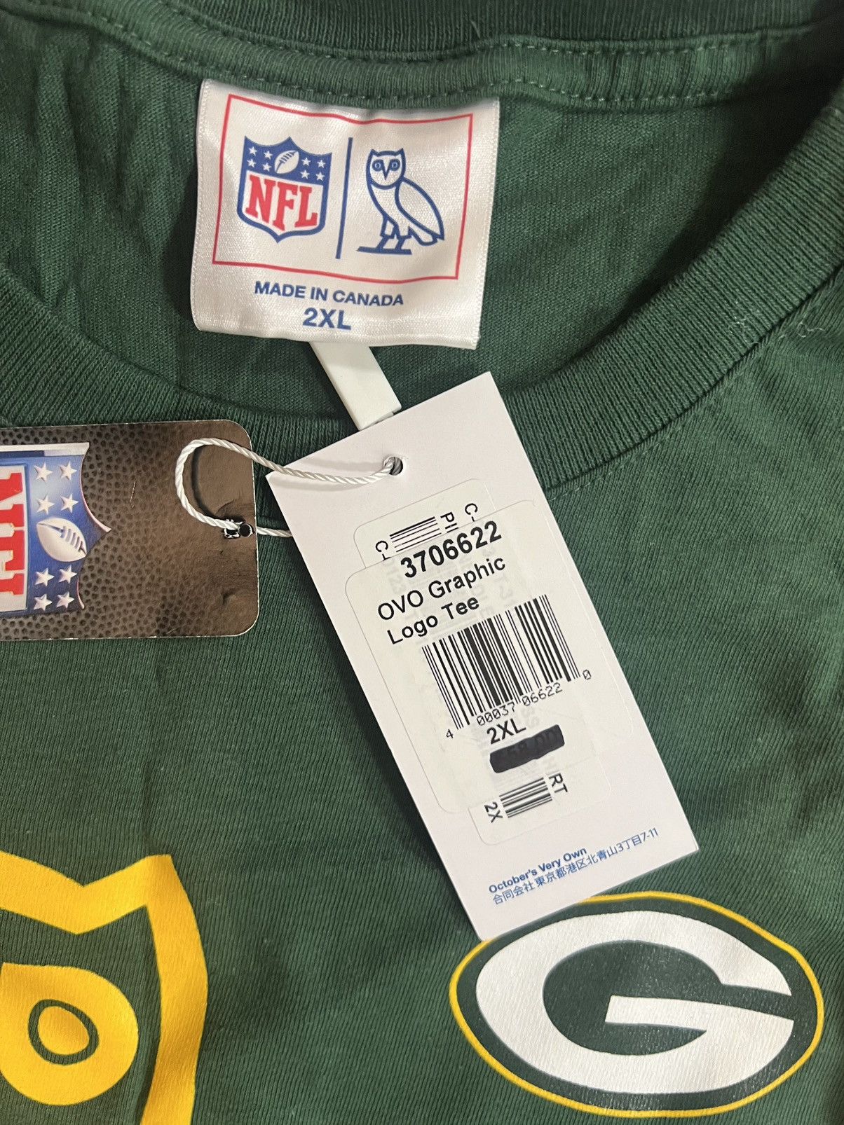 Drake × NFL Packers x OVO Collab Men’s 2XL Tee Size US XXL / EU 58 / 5 - 3 Thumbnail