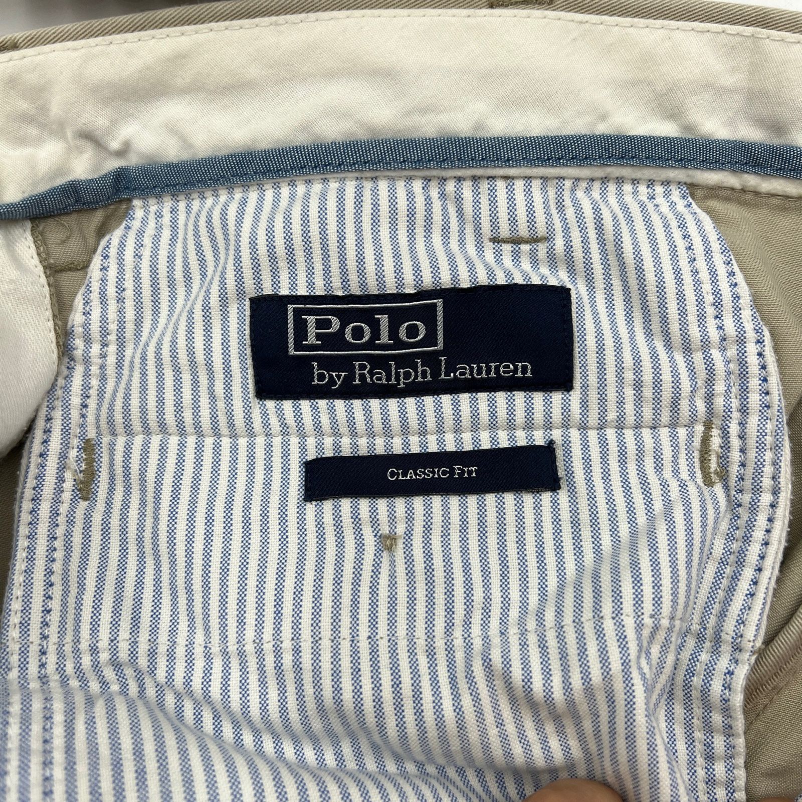 Polo Ralph Lauren Vintage 90s Polo Ralph Lauren Khaki Trousers Pants Size US 35 - 3 Thumbnail
