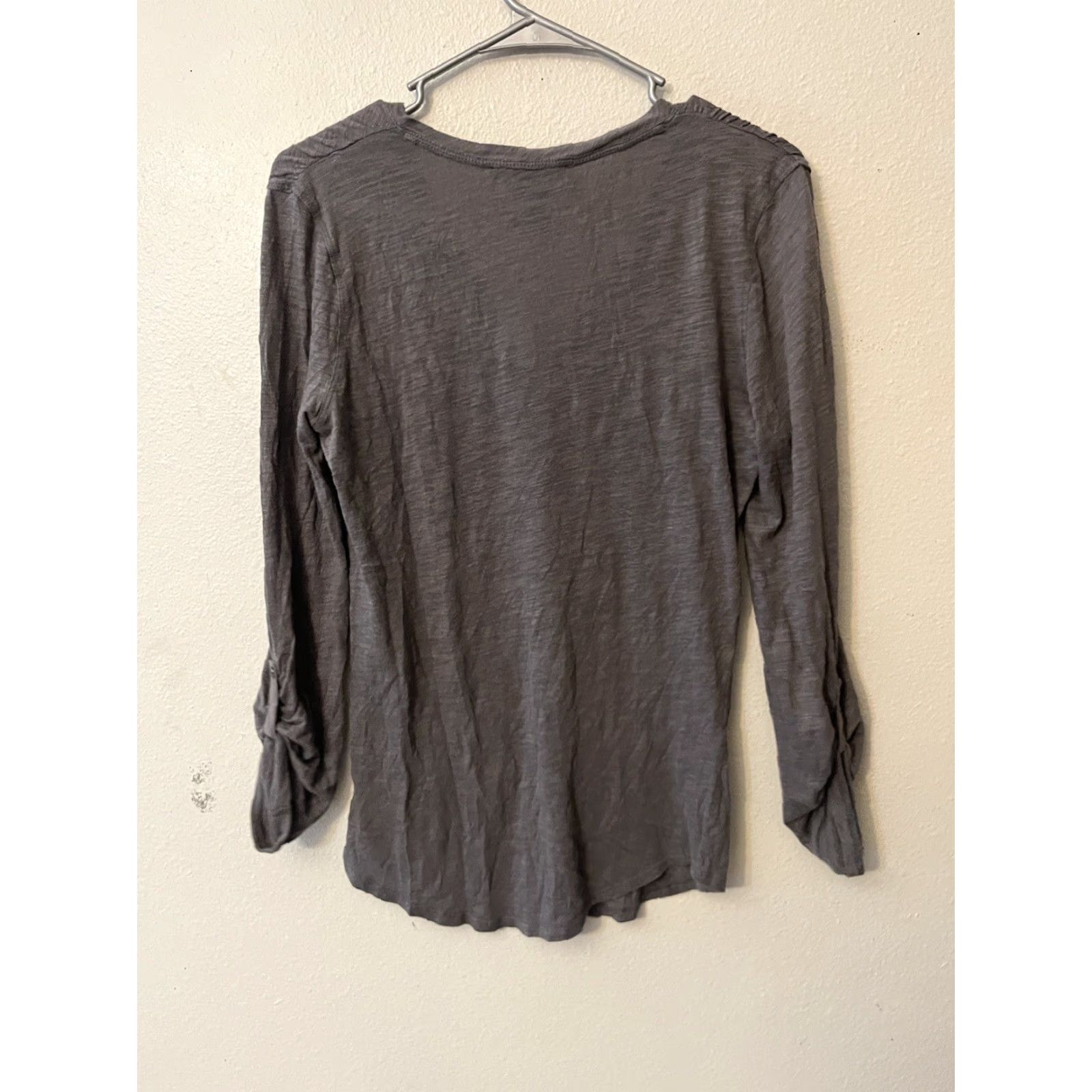 Calvin Klein Calvin Klein Gray Knit Shirt Long Sleeve V Neck Loose Fit Pullover Casual Ladies Medium Size M / US 6-8 / IT 42-44 - 2 Thumbnail