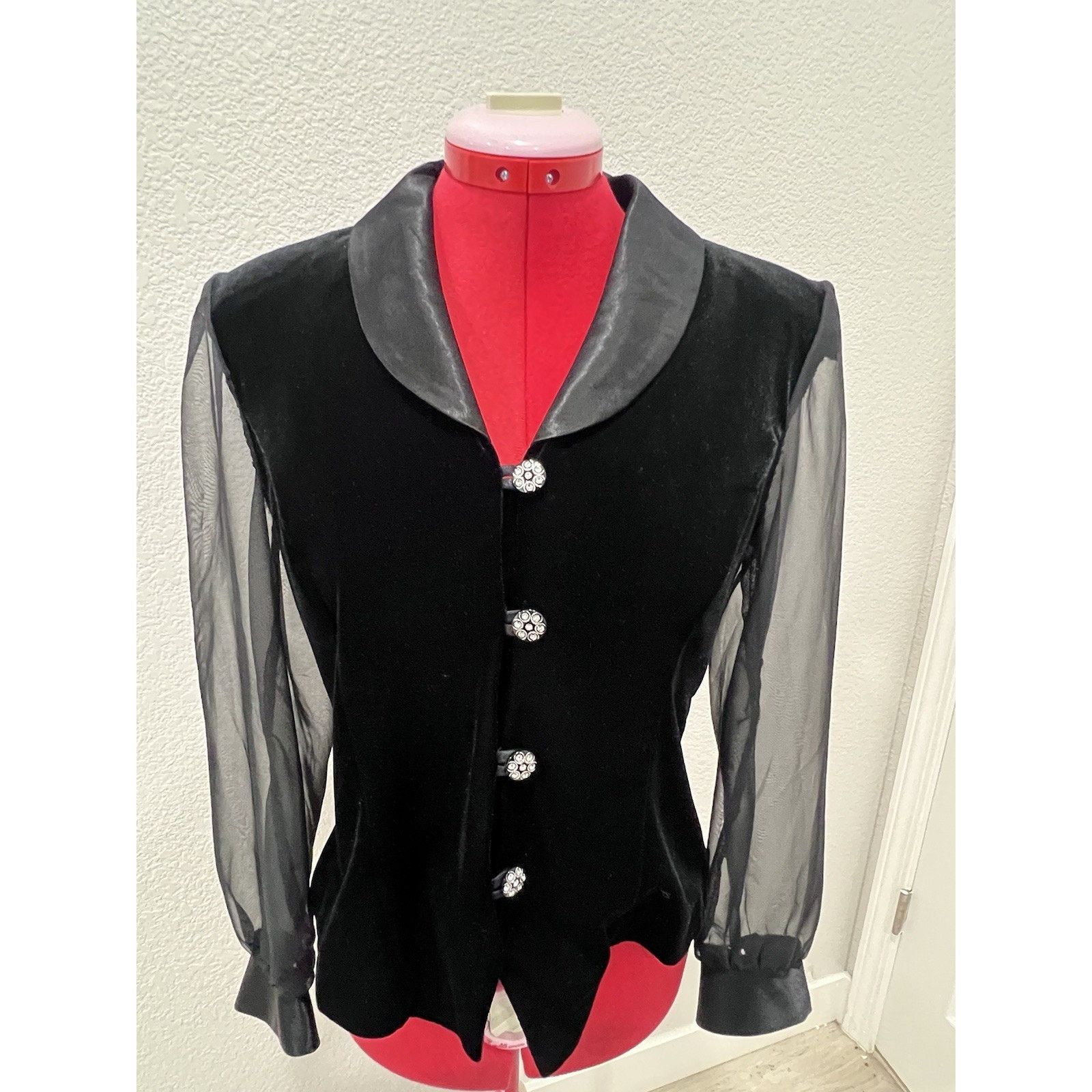 Other VTG Another Thyme Women Long Sheer Sleeve Jacket Blouse Size S / US 4 / IT 40 - 4 Thumbnail