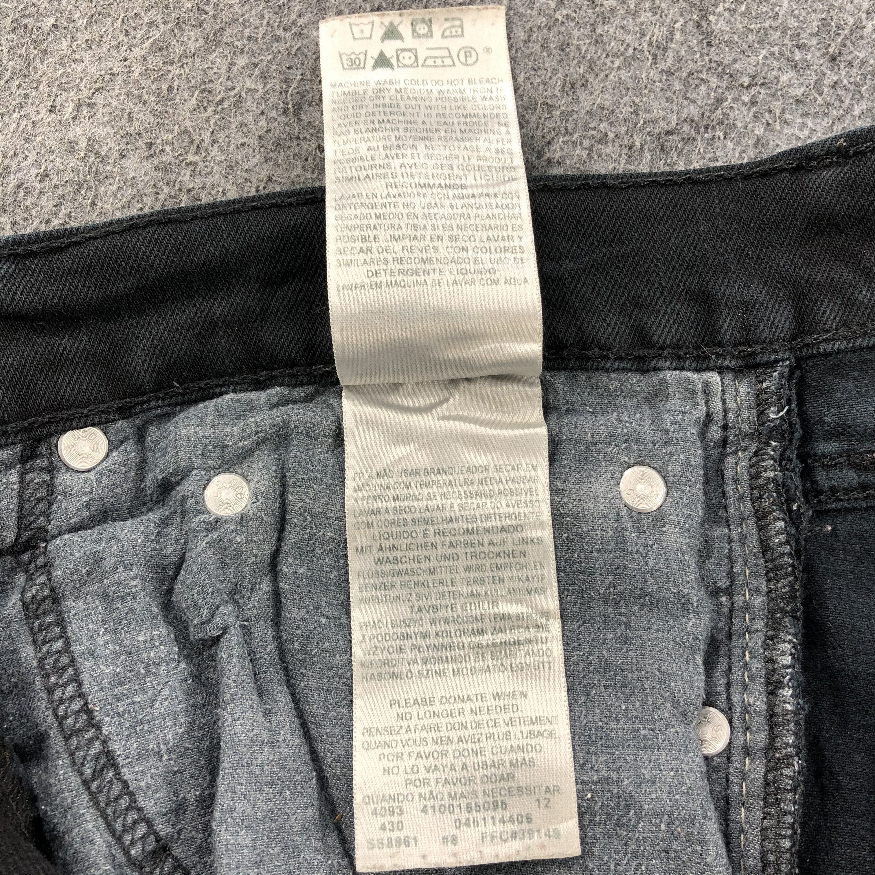 Levi's Trashed Vintage Levis 511 Jeans-J1028 Size US 33 - 11 Thumbnail