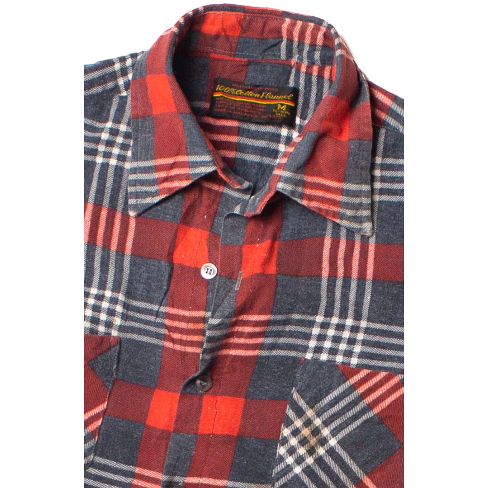 Vintage VINTAGE Montgomery Ward Shirt Red Plaid Flannel Long Sleeve Medium Check Cotton Regular Mens Size US M / EU 48-50 / 2 - 2 Thumbnail