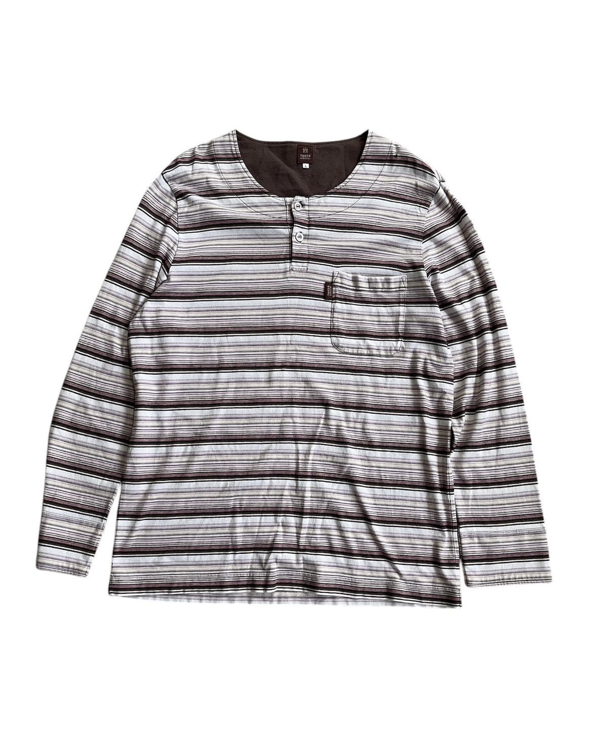 Japanese Brand × Kapital × Takeo Kikuchi VINTAGE TAKEO KIKUCHI STRIPE LONGSLEVE Size US M / EU 48-50 / 2 - 1 Thumbnail