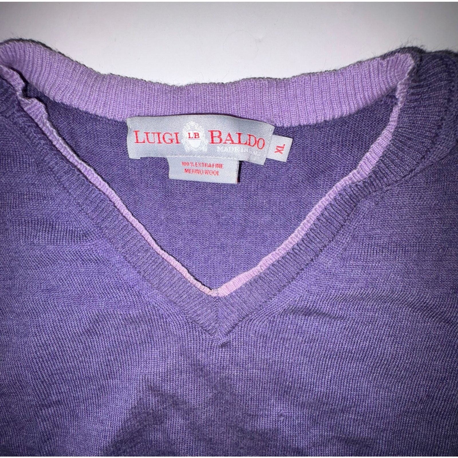 Other Luigi baldo mens crewneck cashmere wool Italy purple xl Size US XL / EU 56 / 4 - 2 Thumbnail