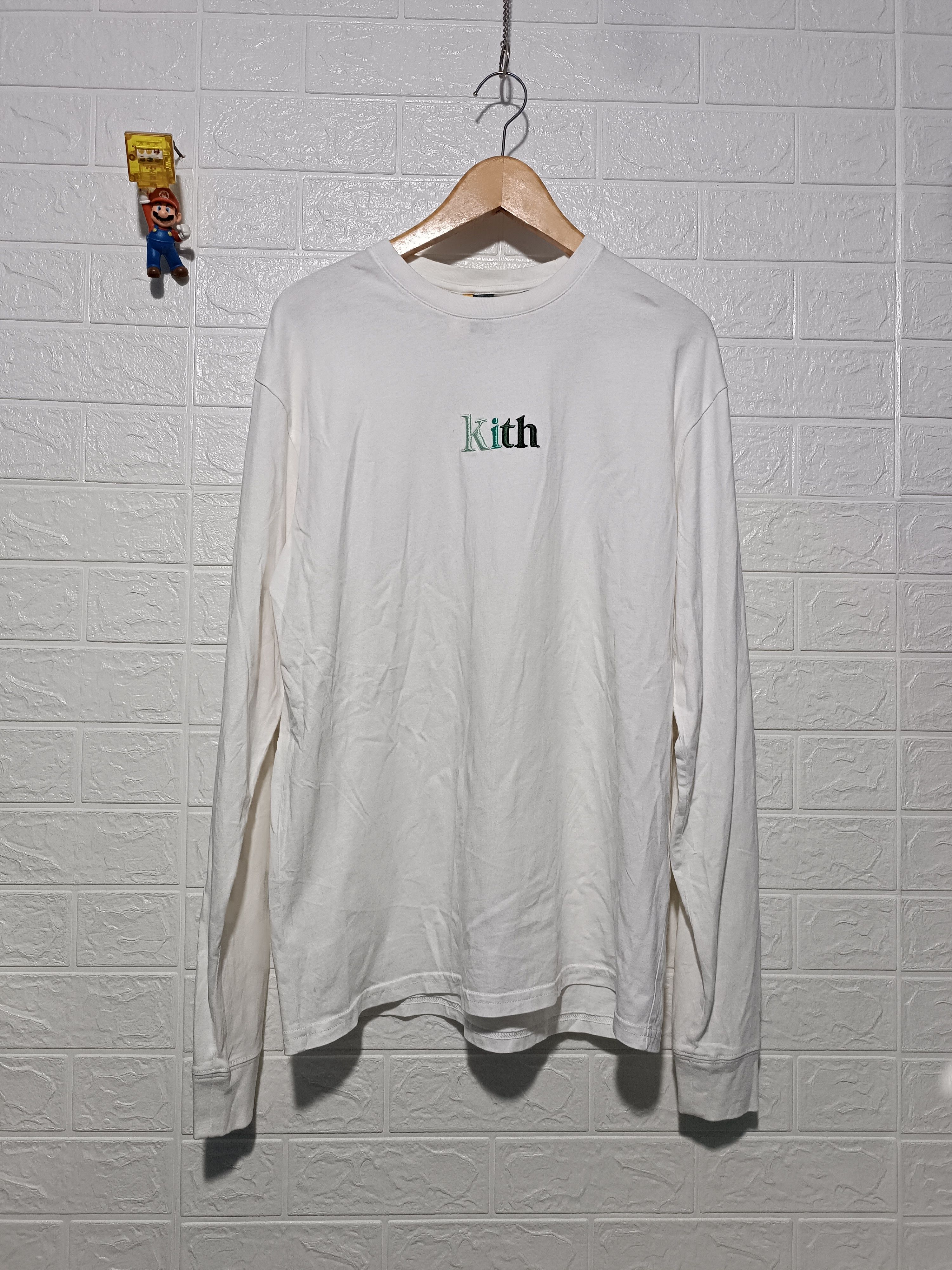 Kith Kith 21SS Serif Logo Long Sleeve Tee White Size US M / EU 48-50 / 2 - 1 Thumbnail