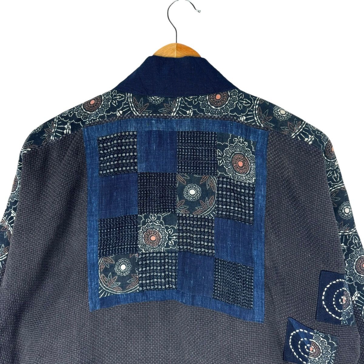 Blue Blue Japan ☀️IU BORO PATCHWORK KIMONO LIKE VISVIM Size US M / EU 48-50 / 2 - 10 Thumbnail