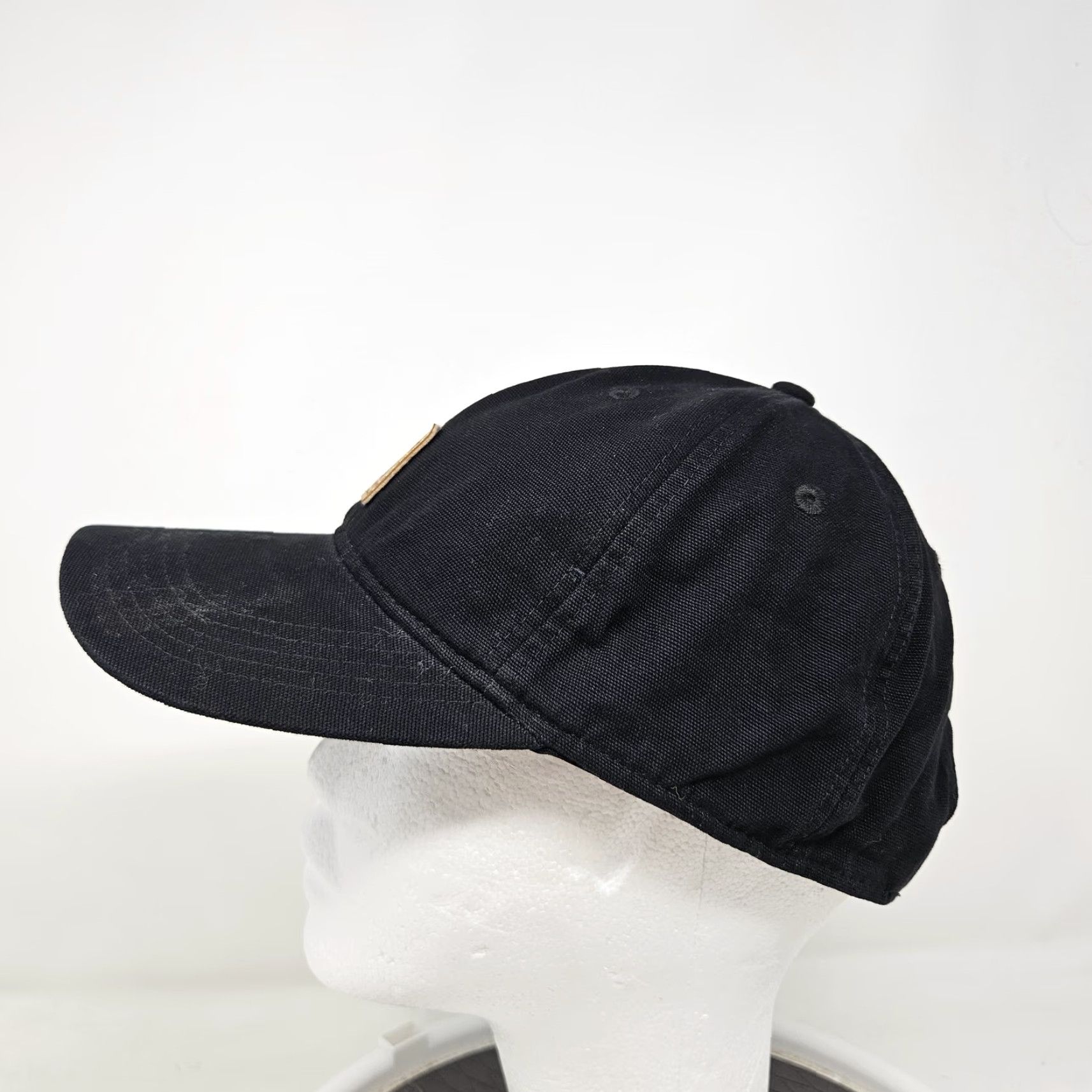 Carhartt Carhartt Hat Cap Strap Back Black Canvas Patch Mens Workwear Embroidered Logo Cap Size ONE SIZE - 5 Thumbnail