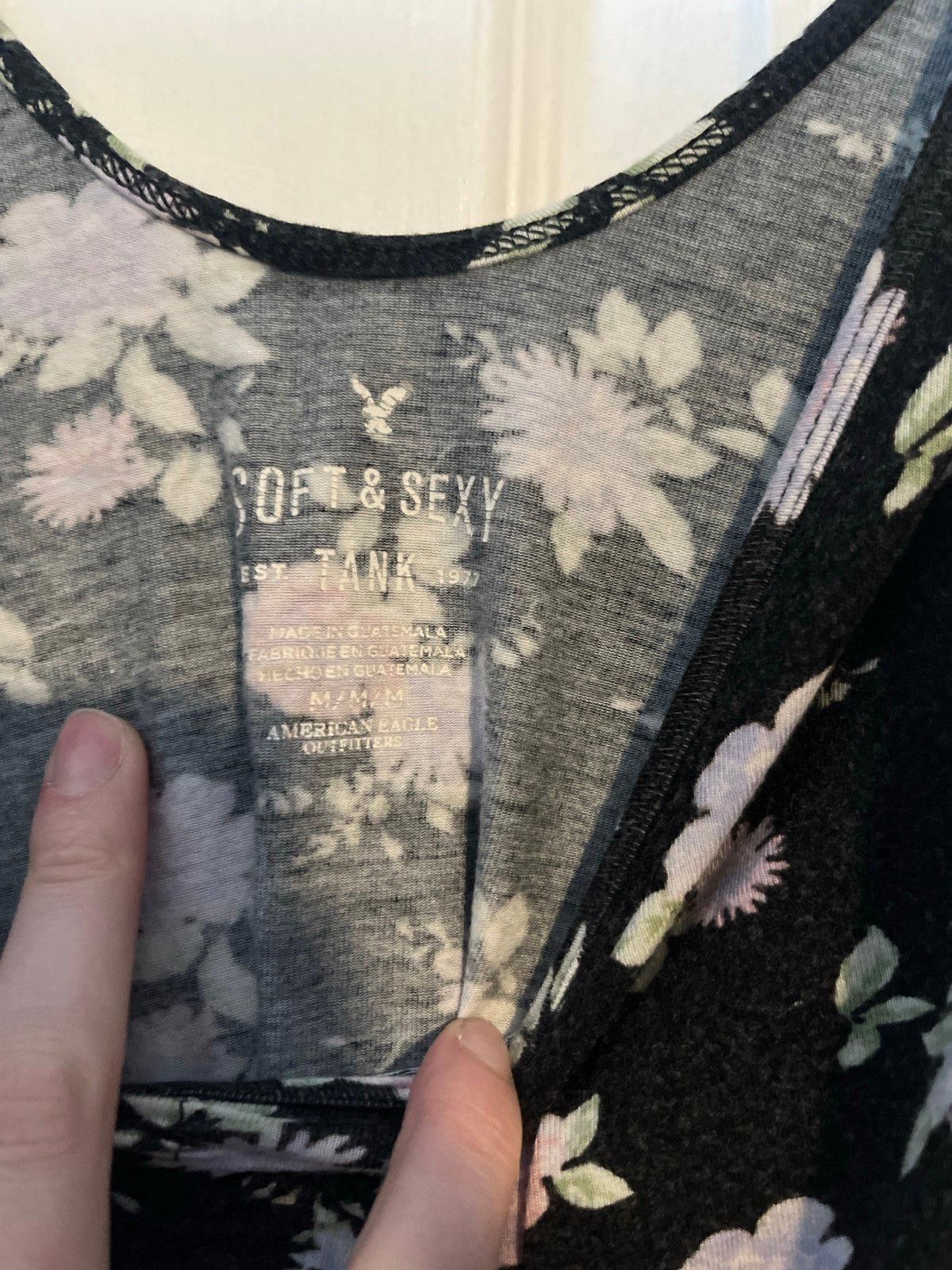 American Eagle Outfitters American Eagle Soft & Sexy Floral Tank Top Size M / US 6-8 / IT 42-44 - 2 Thumbnail