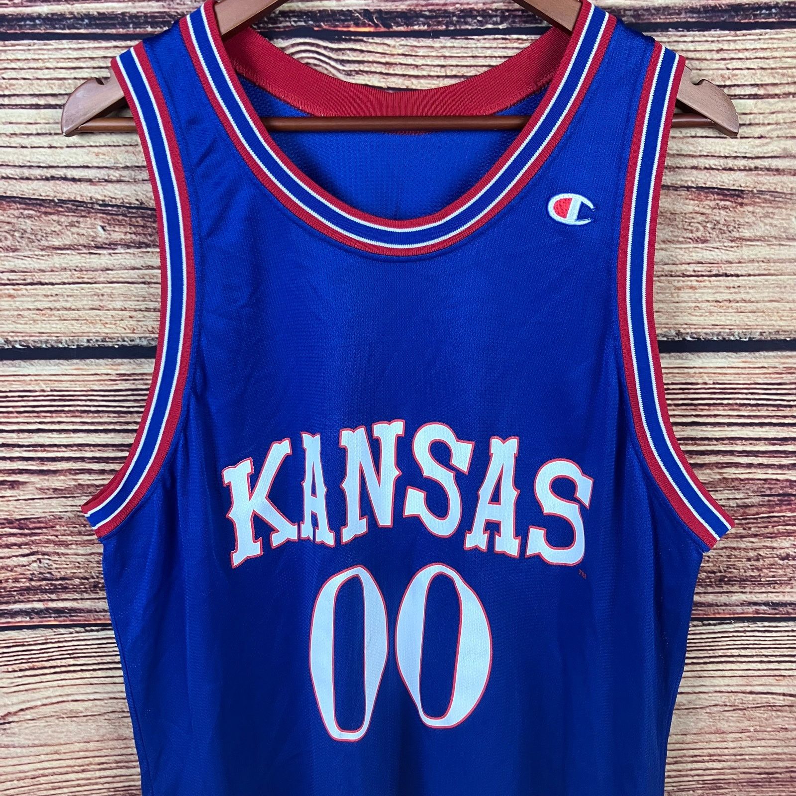 Champion × Vintage Vintage 1990s Champion University Of Kansas Jayhawks Jersey Size US L / EU 52-54 / 3 - 8 Thumbnail