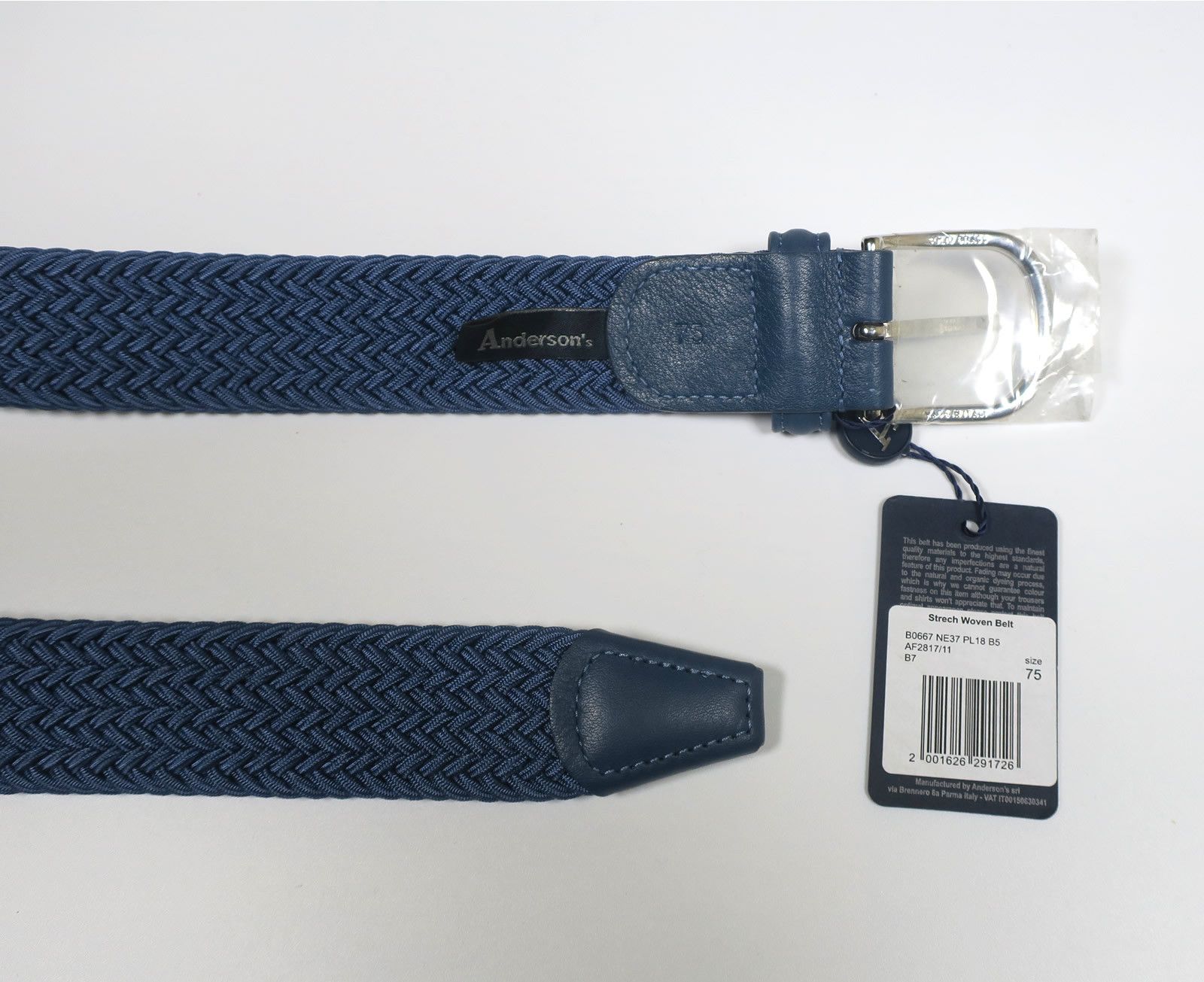 Andersons Andersons Woven Belt - Blue Size 28 - 2 Thumbnail