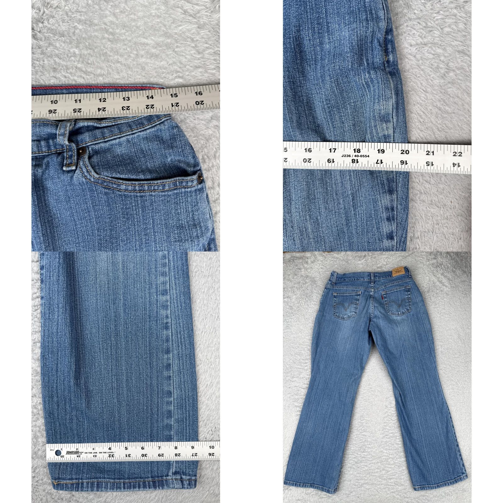 Levi's Levi's 550 Jeans Women's 10 Short Blue Bootcut Mid Rise Denim 28x28 Cotton Spandex Relaxed Jeans Size 32" / US 10 / IT 46 - 9 Thumbnail
