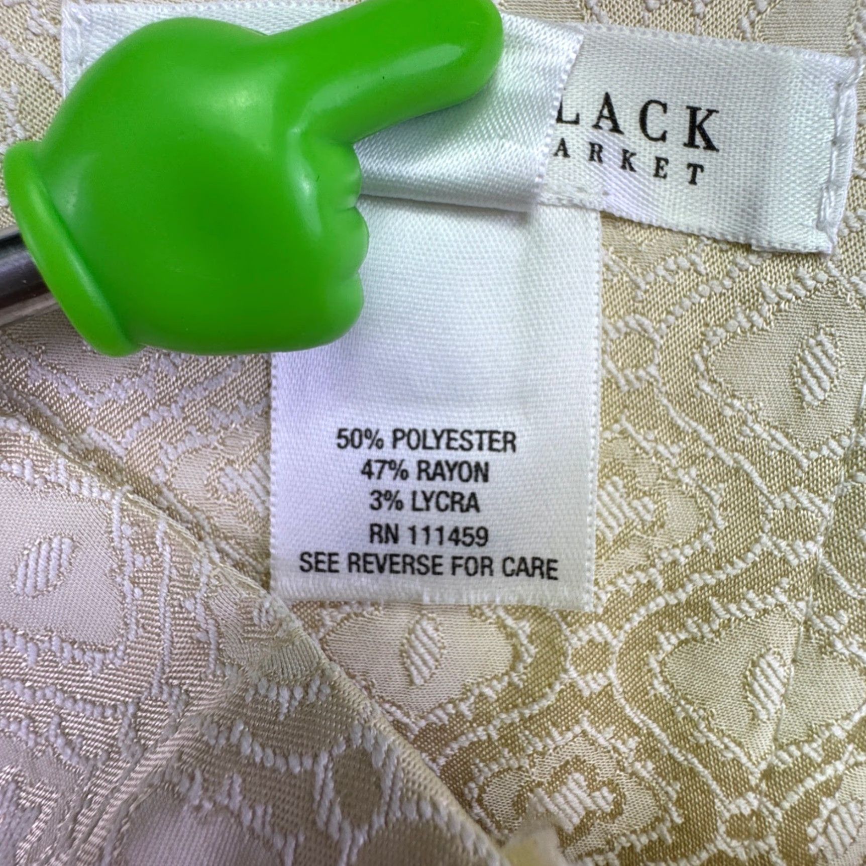White House Black Market White House Black Market Dress Women's 6 A-Line Strapless Jacquard Pattern Midi White Geometric Party Cocktail Formal Womens Size M / US 6-8 / IT 42-44 - 3 Thumbnail