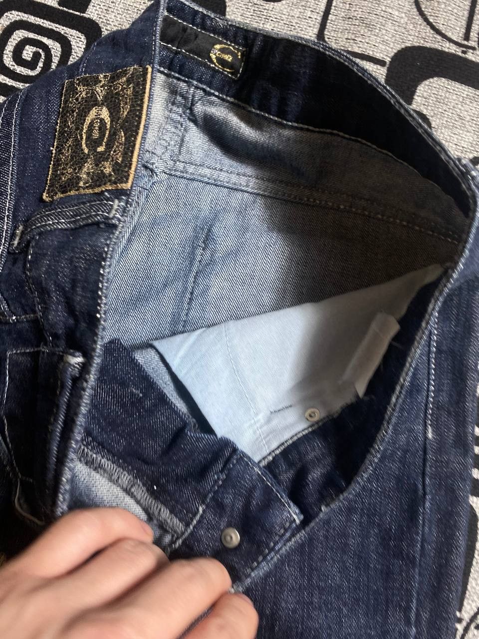 Vintage Crazy Crash Dirty Baggy Faded Jean Japan Avant Garde Style Size US 30 / EU 46 - 2 Thumbnail