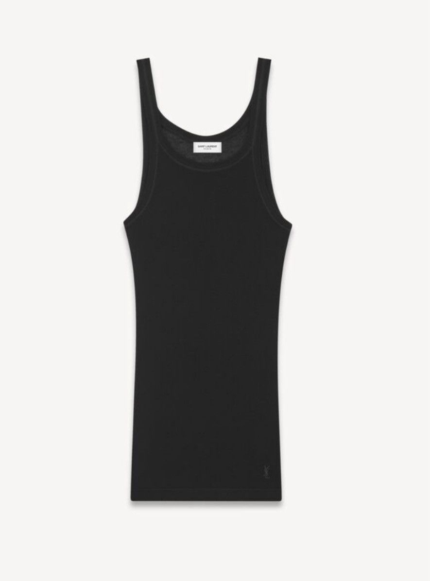 Saint Laurent Paris Cassandre Tank Top in Ribbed jersey Size XS / US 0-2 / IT 36-38 - 1 Preview