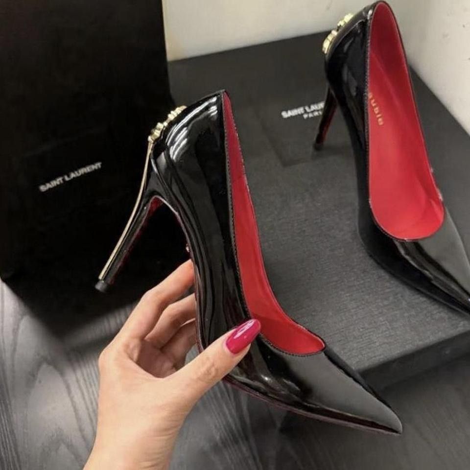 Cesare Attolini 🗡️ Authentic Cesare Paciotti Dagger Heel Pumps 🗡️ Size US 7 / IT 37 - 8 Thumbnail