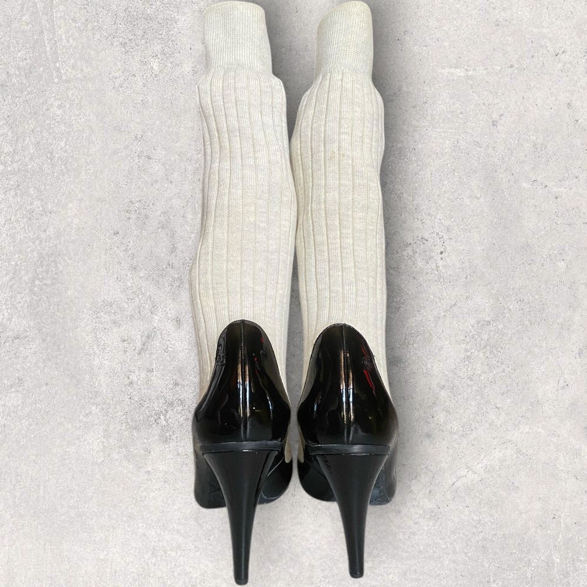 Chanel Chanel knit sock and patent leather Heels Size US 8.5 / IT 38.5 - 5 Thumbnail