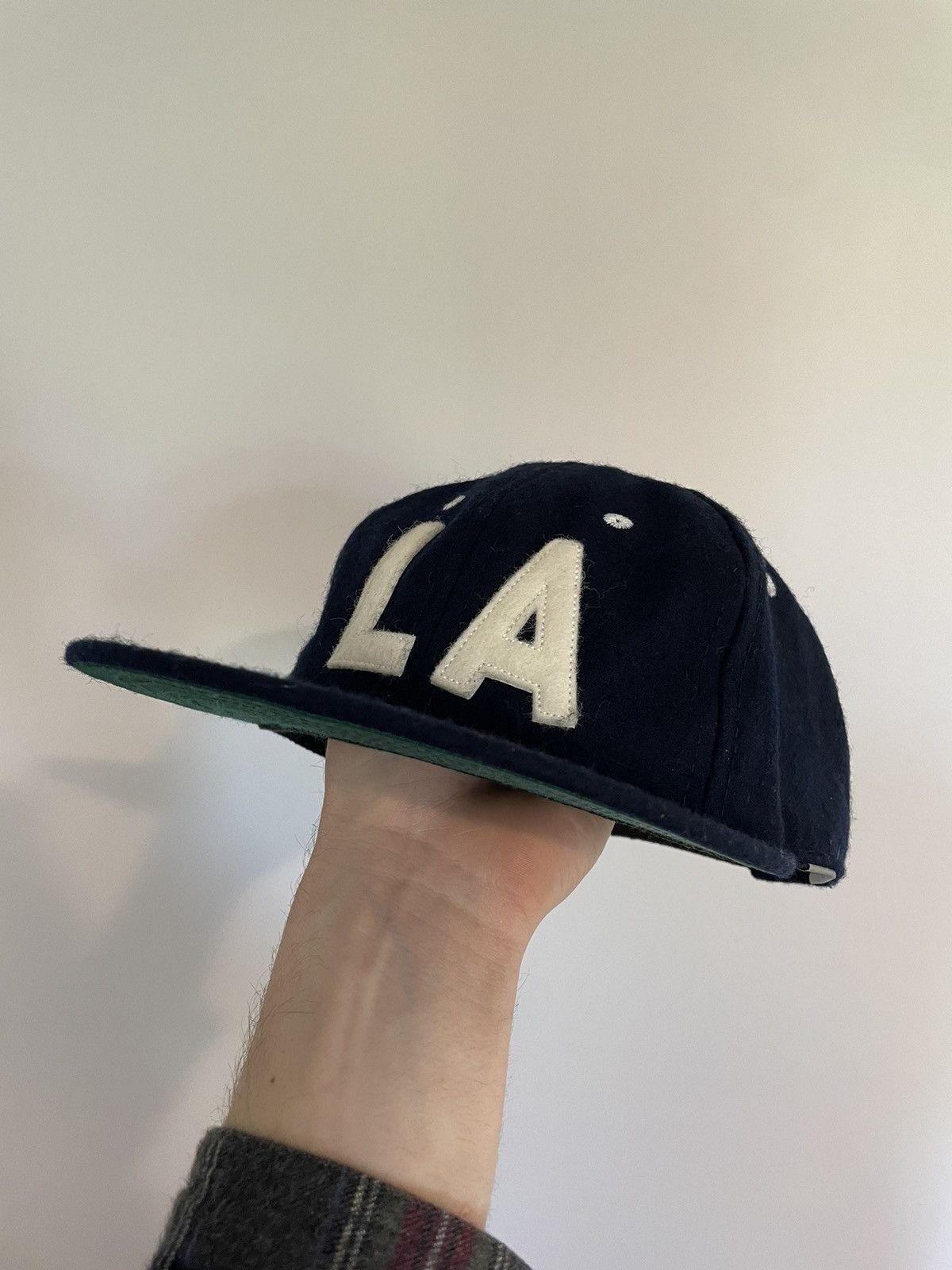 Ebbets Field Flannels Old School LA Dodgers Felt Baseball Hat Size ONE SIZE - 2 Thumbnail