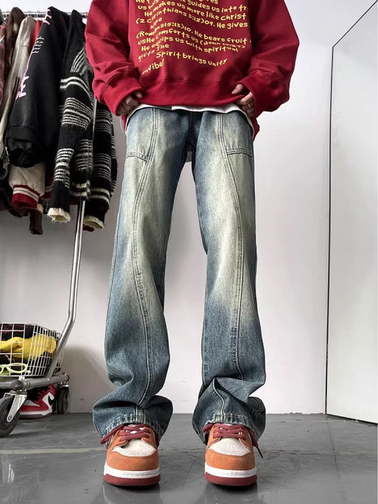 Japanese Brand Men's American-Style High-Street Paneled Flared Jeans Size US 32 / EU 48 - 1 Thumbnail
