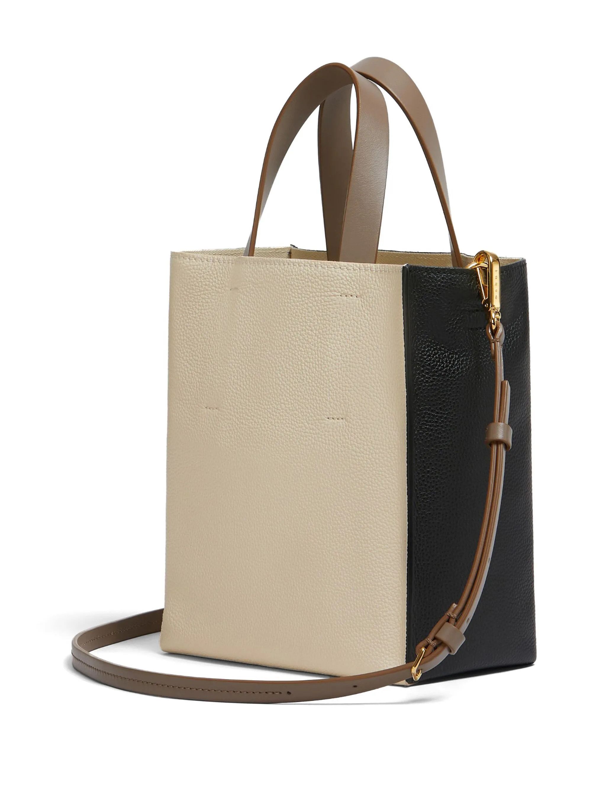 Marni o1s22i1n0525 Size: OS / Mini Museo Soft Tote Bag Black/Beige Size ONE SIZE - 3 Thumbnail