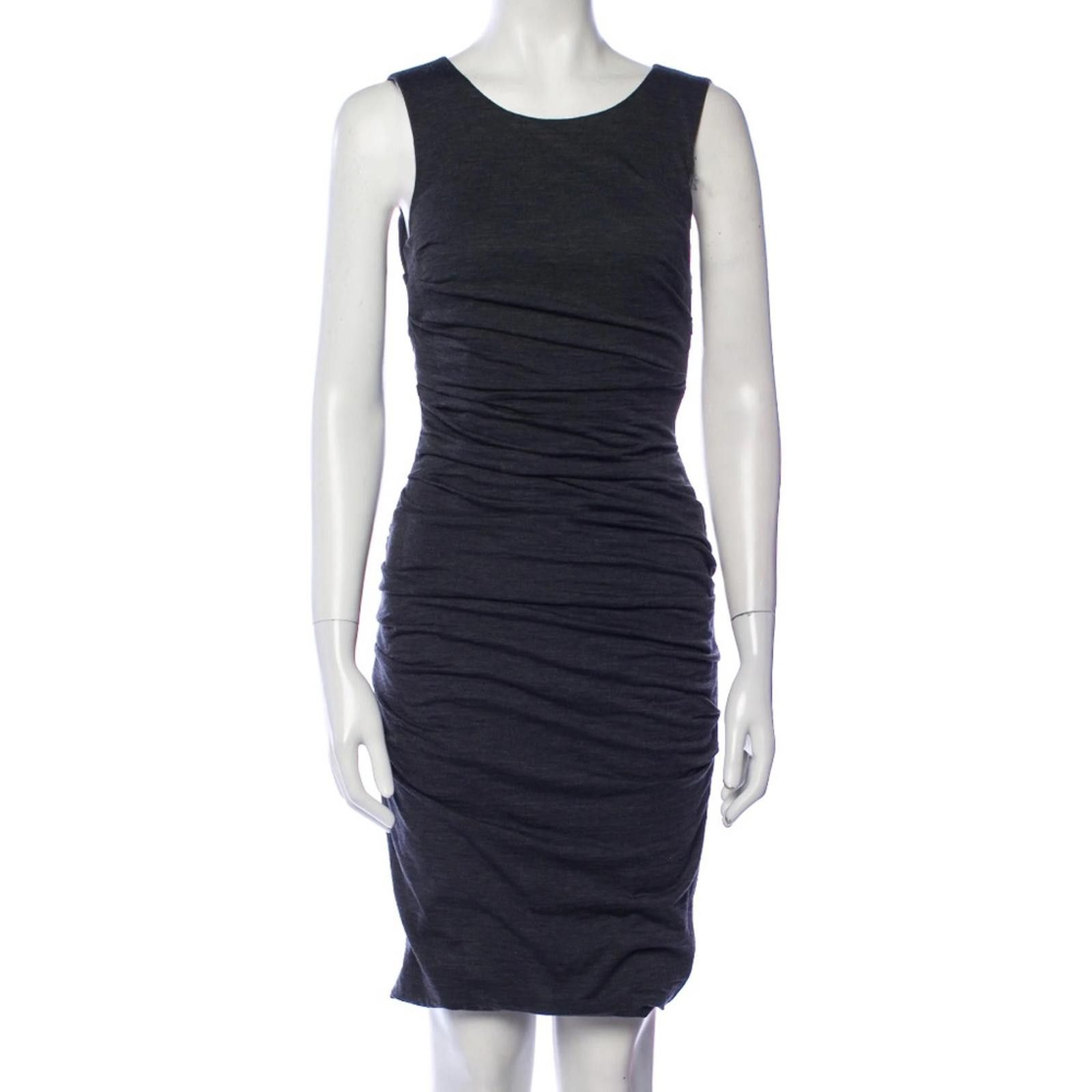 Dolce & Gabbana Dolce & Gabbana Vintage 90’s Grey Ruched Jersey Dress Size XS / US 0-2 / IT 36-38 - 2 Thumbnail