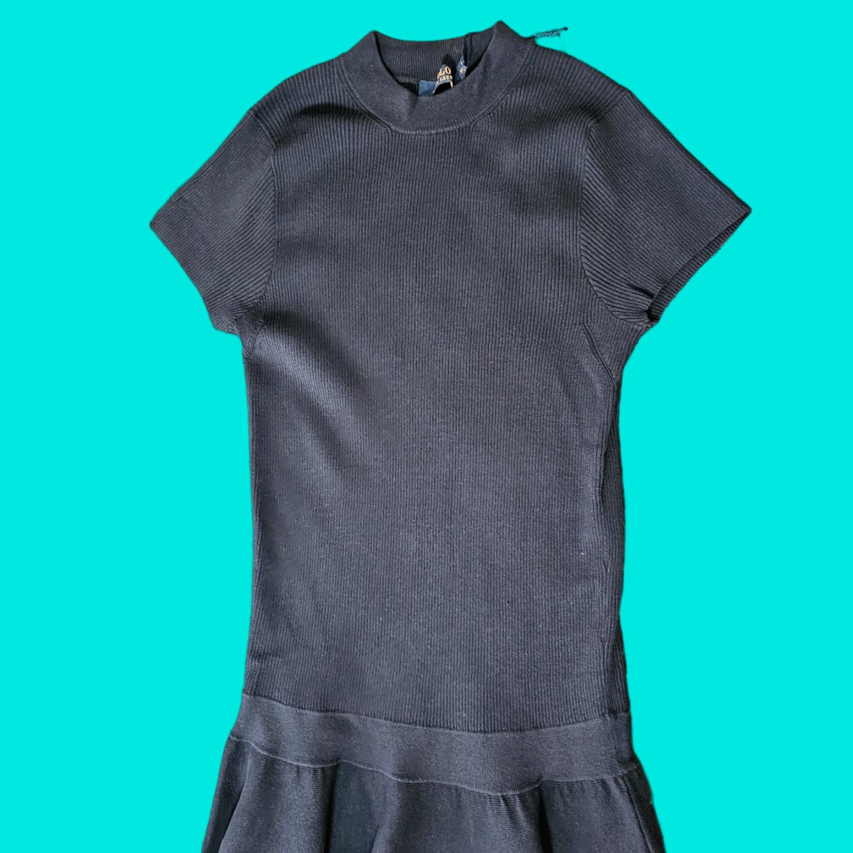 Polo Ralph Lauren Polo Ralph Lauren Navy Blue Romper Skirt Sweater Ribbed NWT Size M Off Shoulder Women Size M / US 6-8 / IT 42-44 - 1 Thumbnail