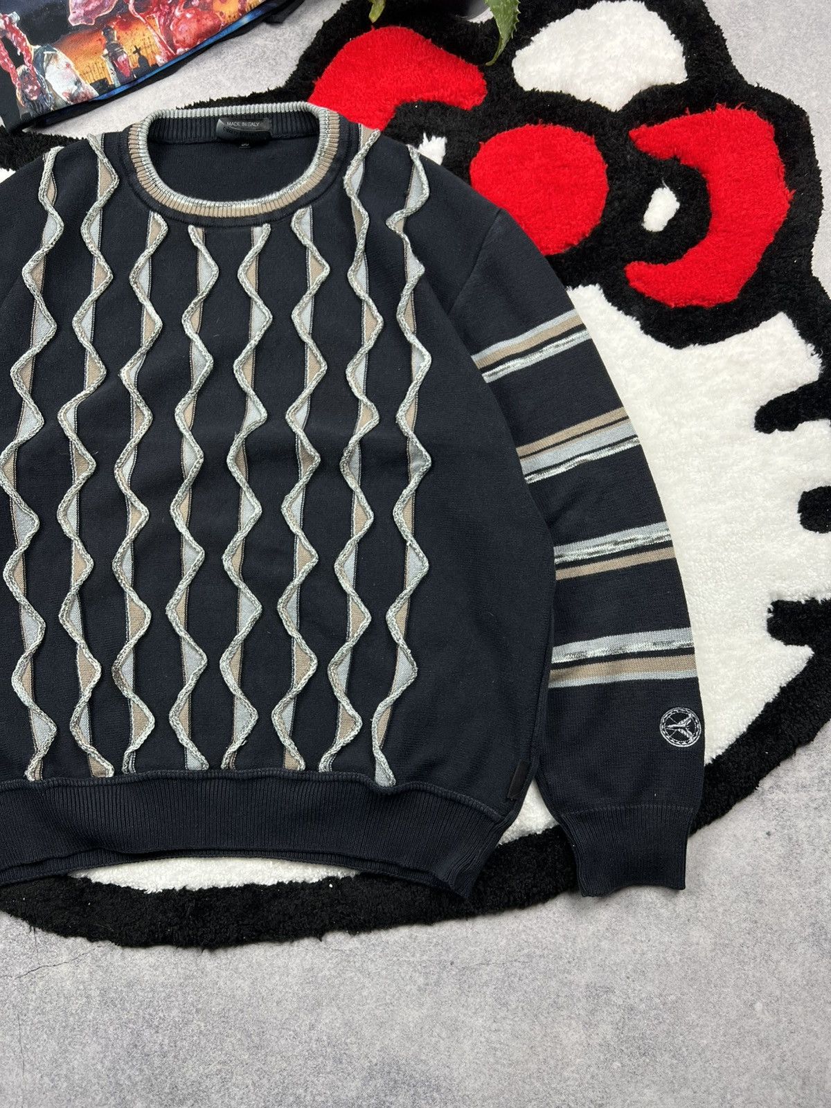 Carlo Colucci Vintage Carlo Colucci 3D Cable Coogi Style Y2K Sweater Size US L / EU 52-54 / 3 - 3 Thumbnail