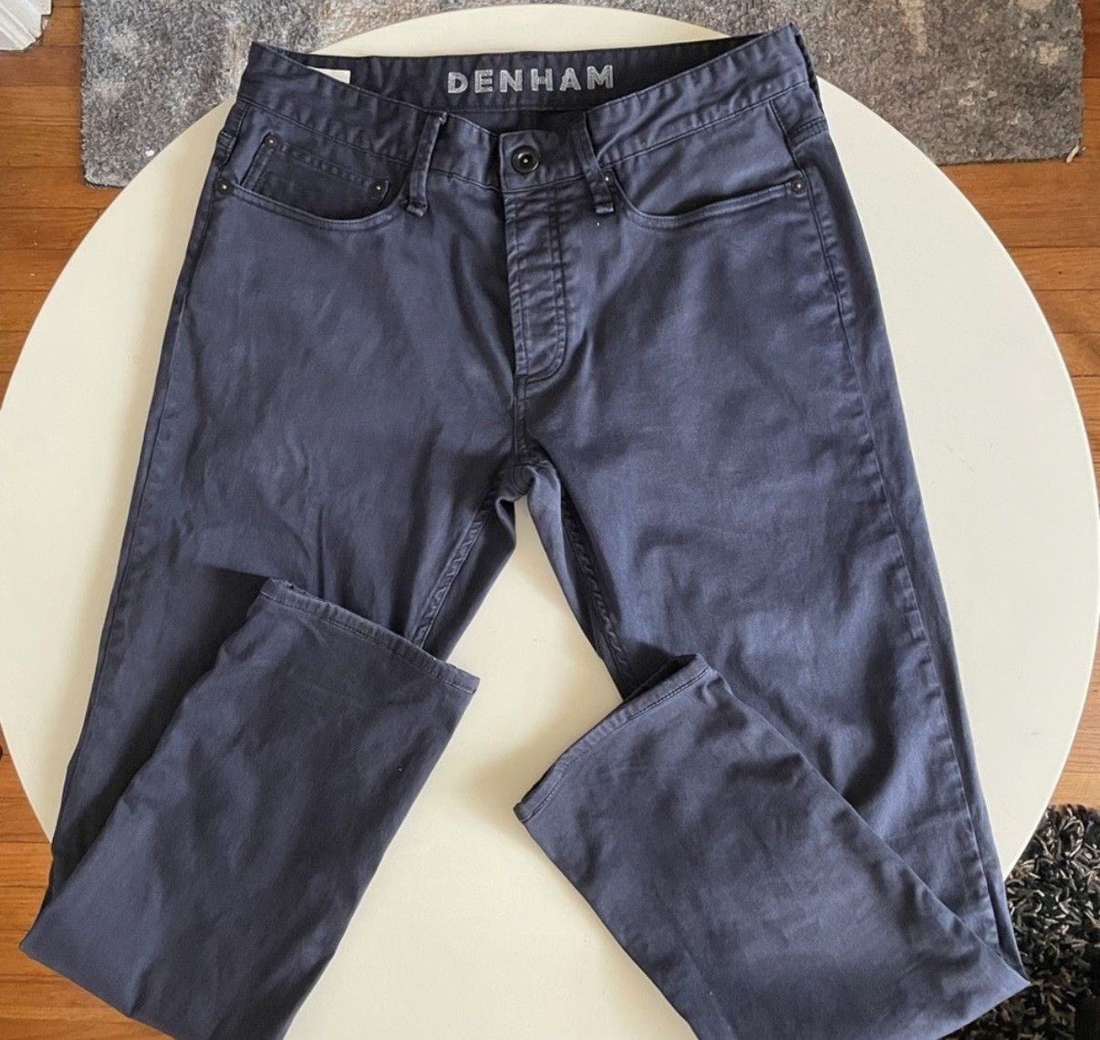 DENHAM Men’s Denham Razor Slim Fit Chino Pants - Navy 32x32 Size US 32 / EU 48 - 1 Thumbnail