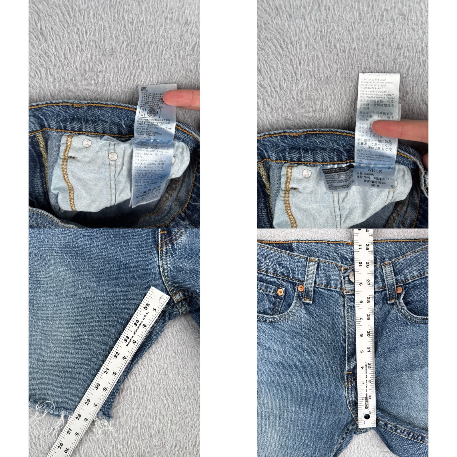 Levi's Levi's Women's Denim Shorts 30 Blue Cut-Off 80s Style Machine Washable Casual Beach Summer Size 30" / US 8 / IT 44 - 8 Thumbnail