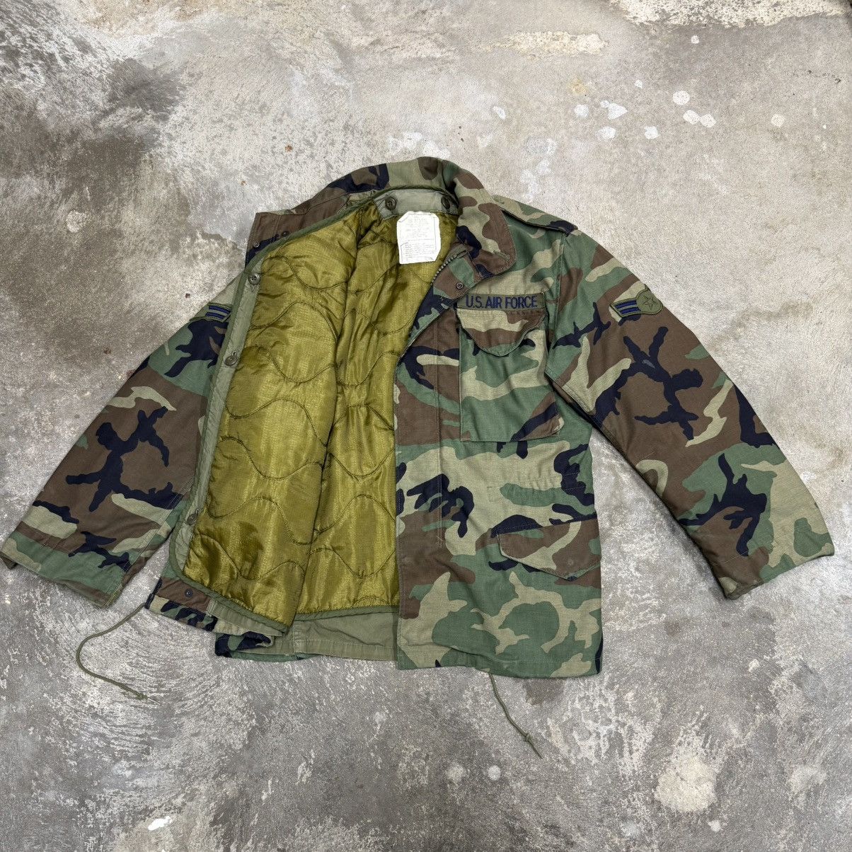 Vintage USAF M-65 Woodland Field Jacket w/ Liner / Small Regular Size US S / EU 44-46 / 1 - 2 Thumbnail