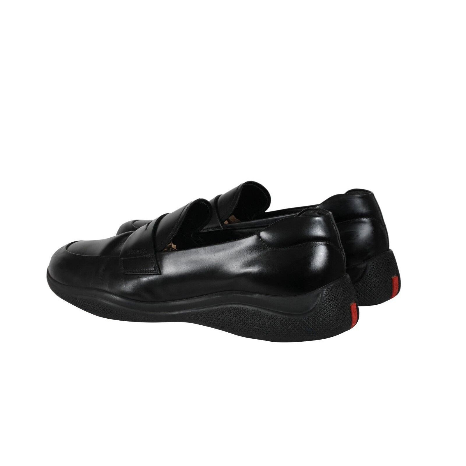Prada Spazzolato Rois Penny Loafers Black - 02401 Size US 7.5 / EU 40-41 - 5 Thumbnail