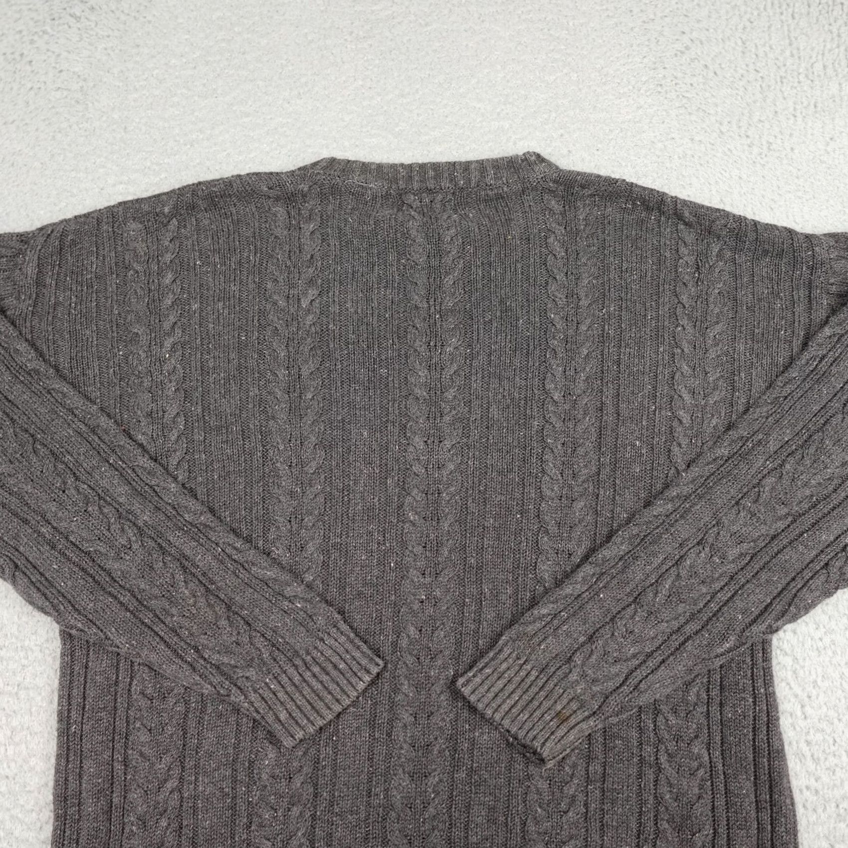 4SDESIGNS VINTAGE Duplex Designs Sweater Mens XL Gray Cable Knit Crewneck Pullover 90s Size US XL / EU 56 / 4 - 7 Thumbnail