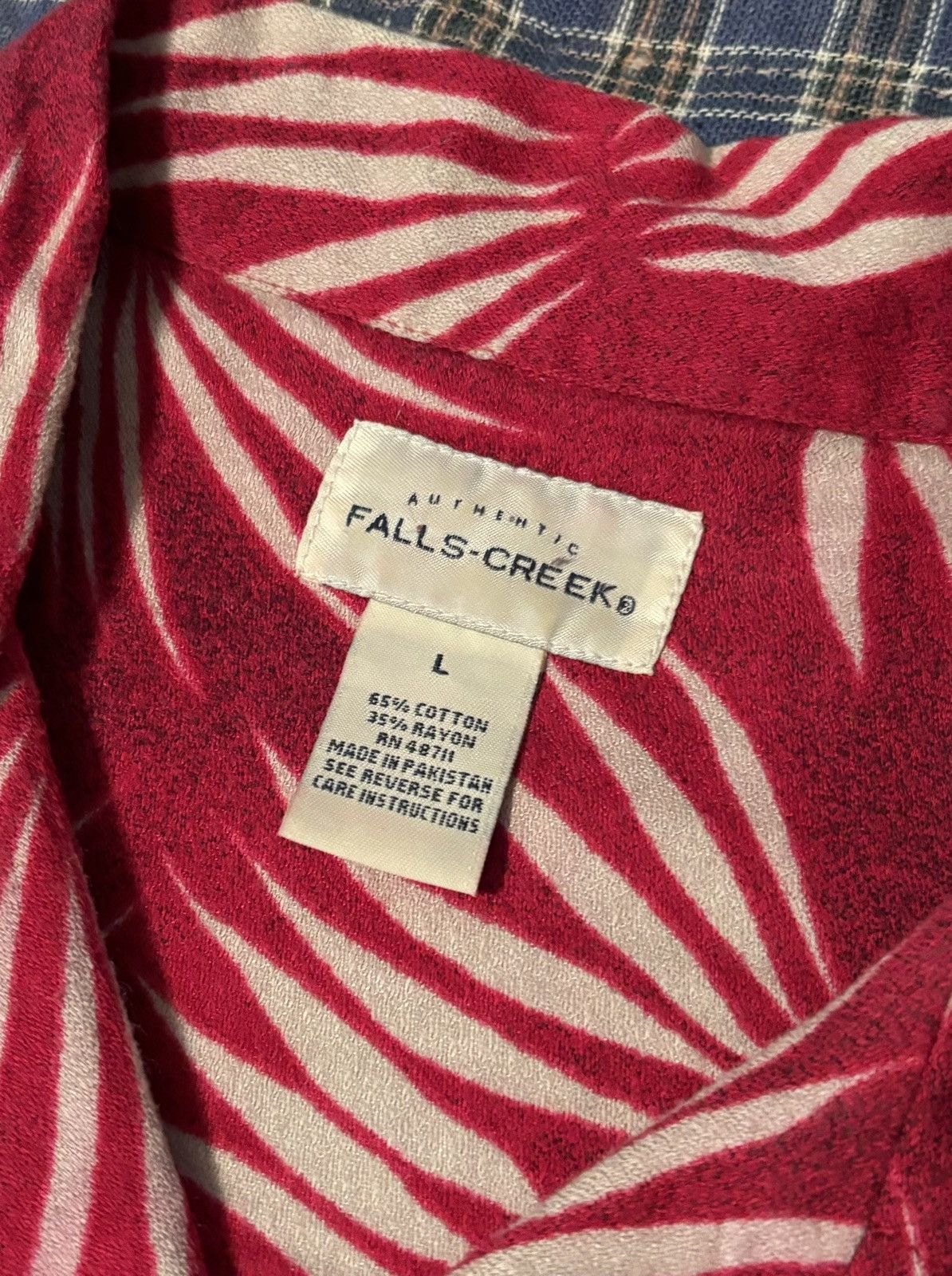 Vintage Falls Creek Floral Hawaiian Leaf Camp Shirt Button-Up Rayon Size US L / EU 52-54 / 3 - 3 Thumbnail