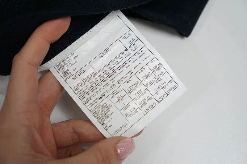 Suitsupply Men Suitsupply Ames Pleat SA Trousers Flannel Blue 106 US44L Size 44L - 7 Thumbnail