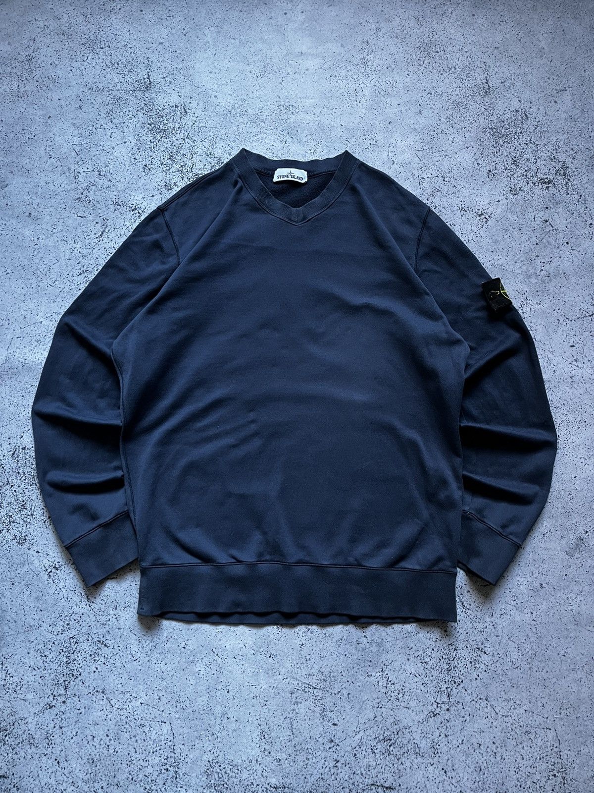 Vintage Stone Island Sweatshirt Navy Blue Y2K USA