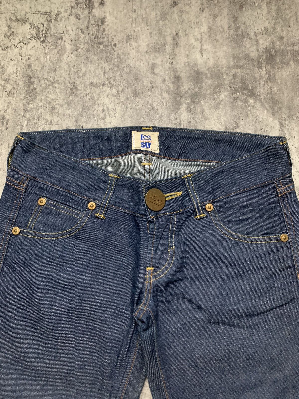 Hysteric Glamour Y2K Lee x Sly Japanese Super Flare Deep Indigo Raw Denim Size 26" / US 2 / IT 38 - 4 Thumbnail
