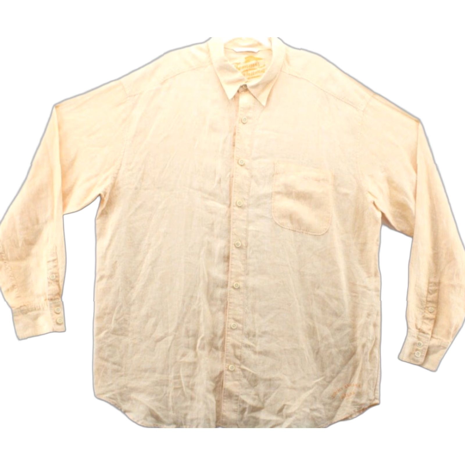 Tommy Bahama VINTAGE Tommy Bahama Linen Shirt Men's XXL Orange Long Sleeve Summer Beach Comfort Relax Size US XXL / EU 58 / 5 - 1 Thumbnail