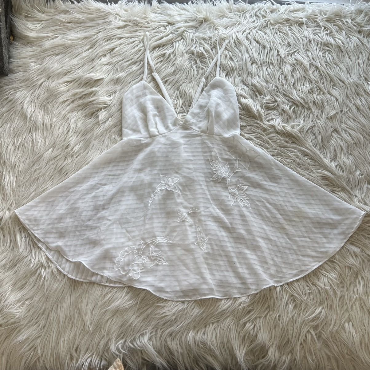 Victoria's Secret Vintage Victoria’s Secret Collection Ivory Sheer Babydoll M Size ONE SIZE - 1 Thumbnail