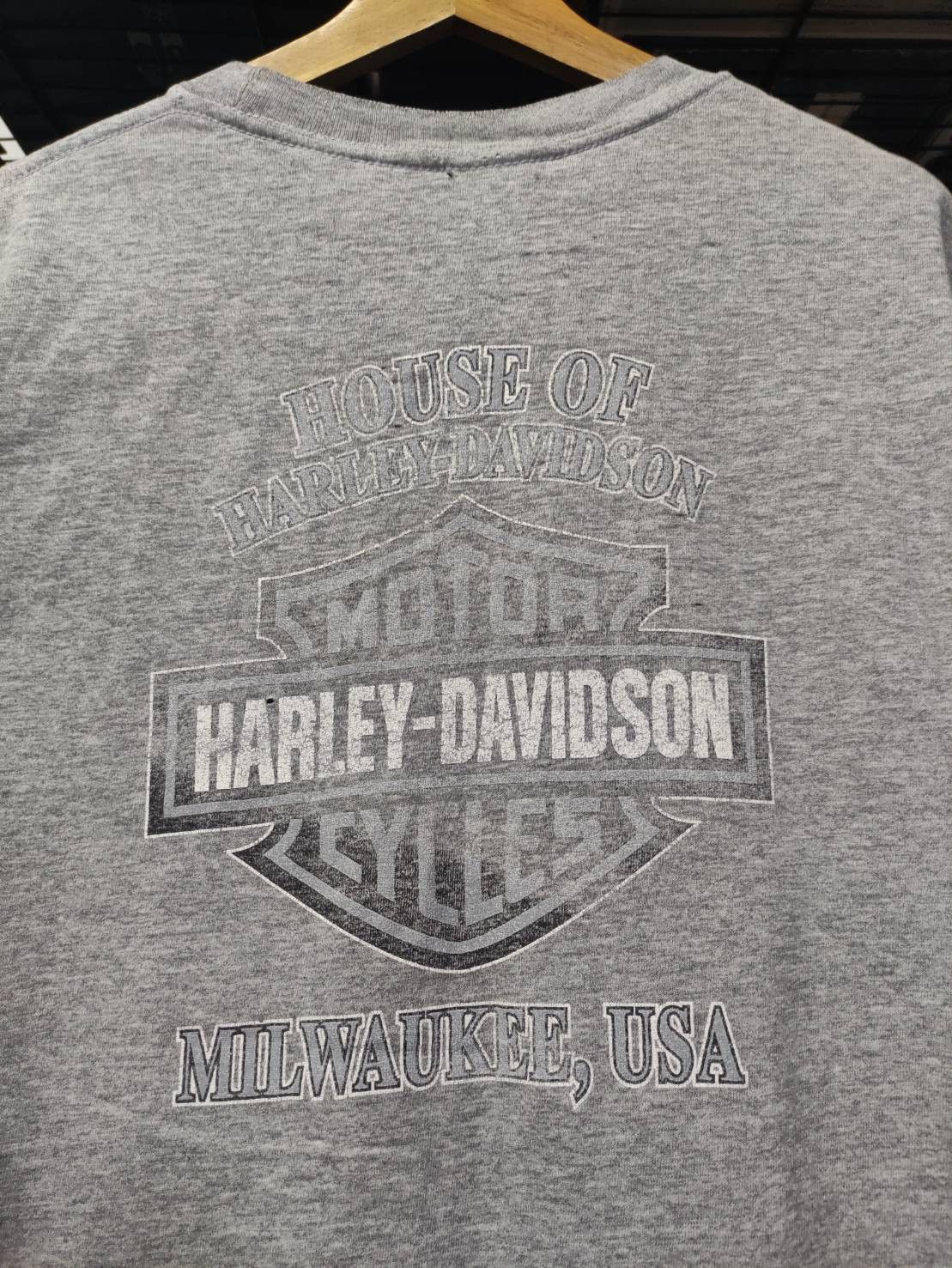 Harley Davidson Vtg 90's Harley Davidson Millwaukee, Eagel Pocket T-Shirt Size US L / EU 52-54 / 3 - 9 Thumbnail