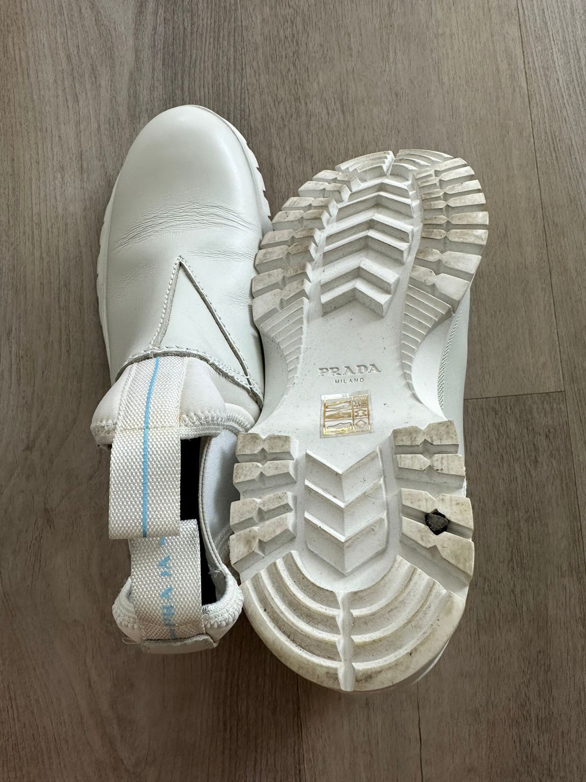 Prada Prada White Leather Brixxen boots Size US 8 / IT 38 - 5 Thumbnail