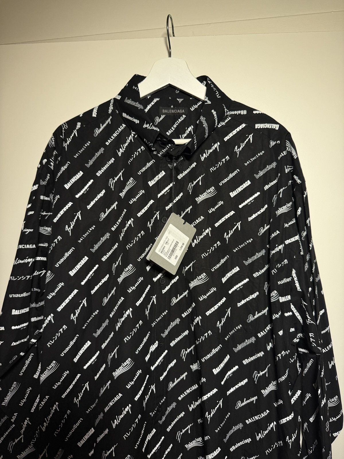 Balenciaga Balenciaga Signature Print Button-Up 39 Size US S / EU 44-46 / 1 - 19 Thumbnail