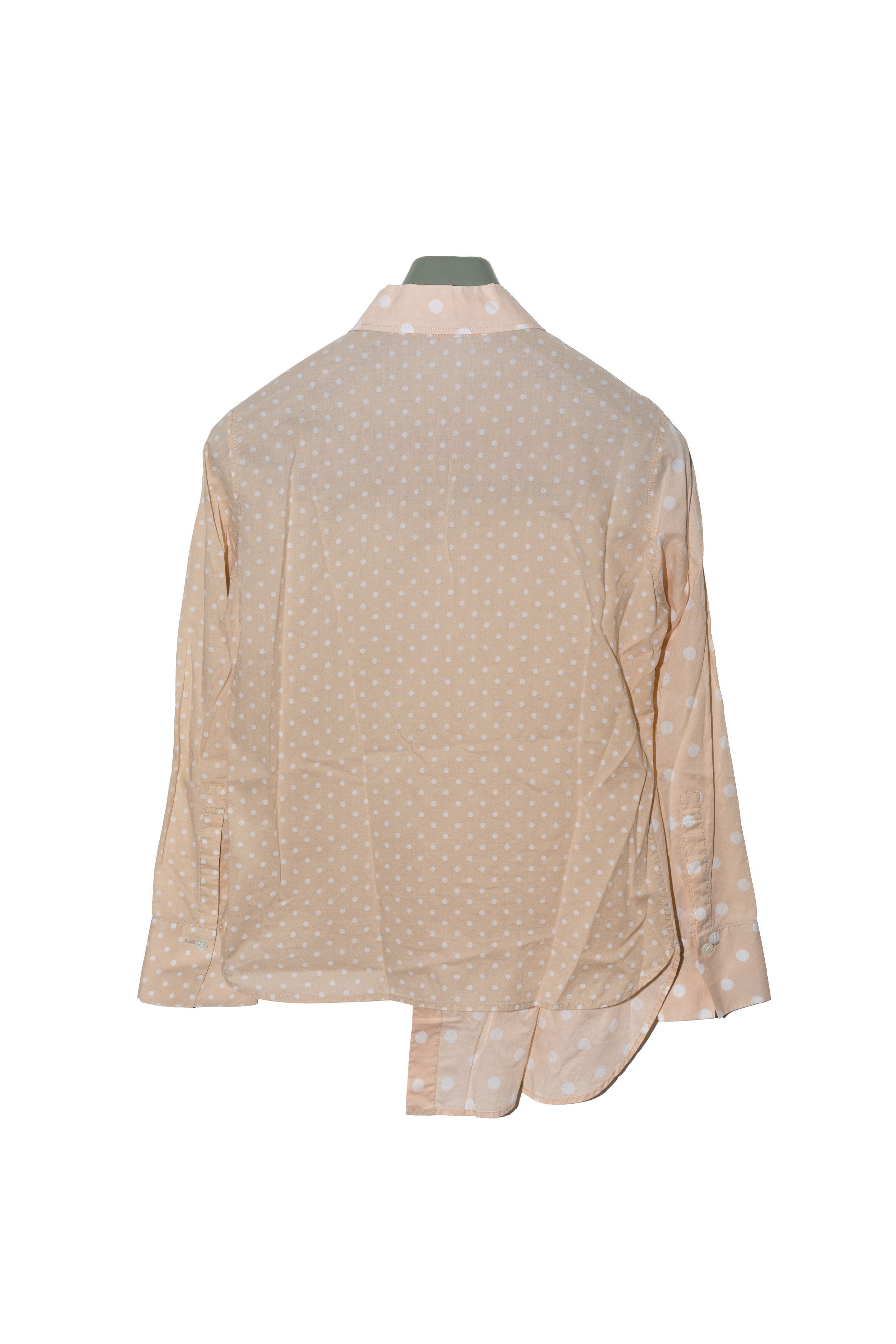 Yohji Yamamoto ASYMMETRIC POLKA DOT BLOUSE SHIRT Size S / US 4 / IT 40 - 2 Thumbnail