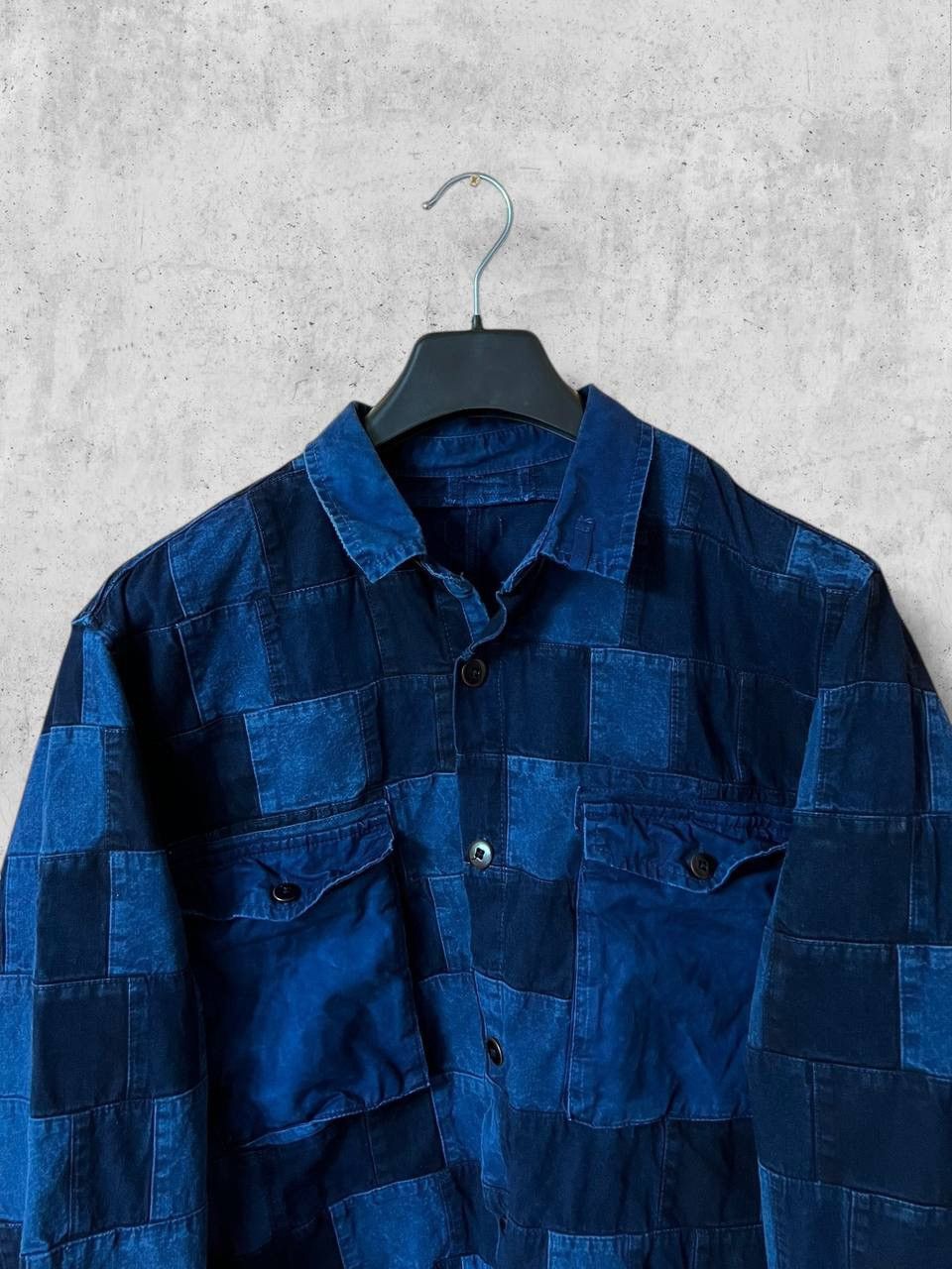 Japanese Brand VINTAGE PATCHWORK Denim Jacket jean OVERSHIRT y2k Size US L / EU 52-54 / 3 - 2 Thumbnail