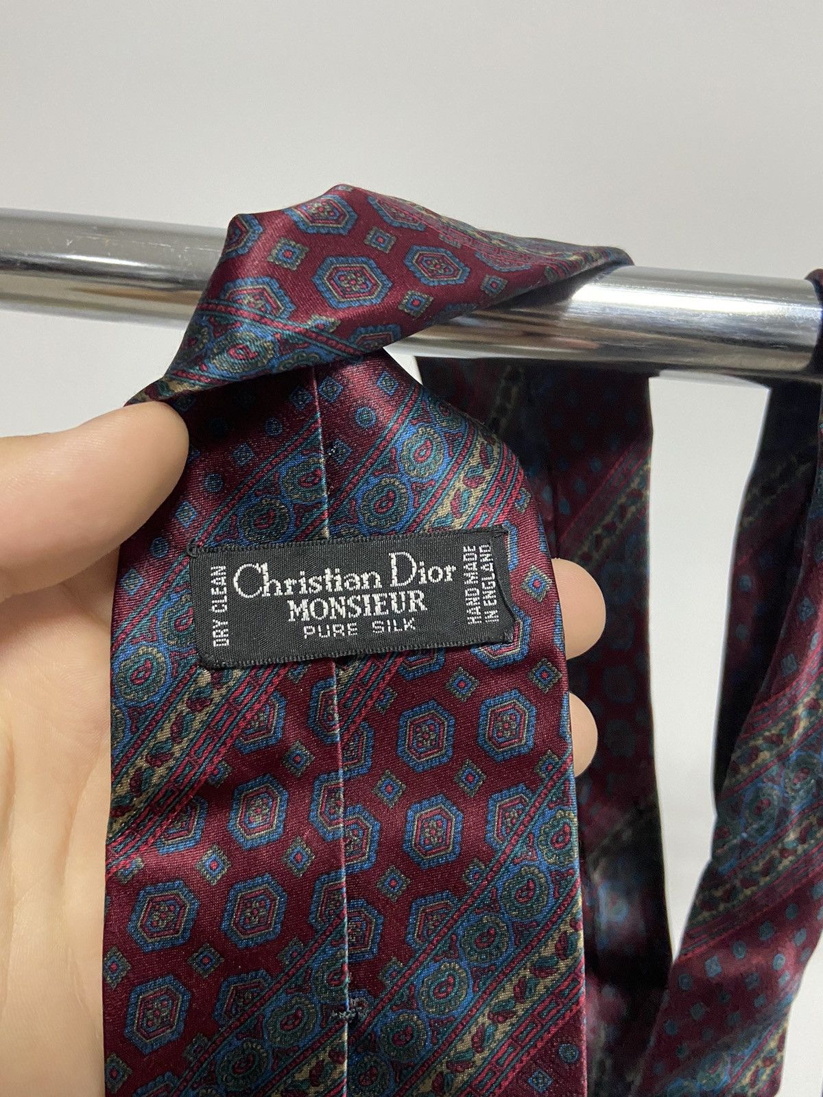 Christian Dior Monsieur × Vintage Christian Dior Monsieur Tie Vintage Luxury Logo Silk Size ONE SIZE - 6 Thumbnail
